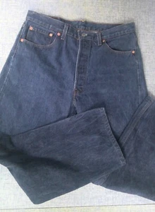Levi's 501 XX Straight Leg Button-Fly Jeans Denim Blue Men's 36x26 Hemmed USA - Picture 1 of 12