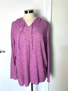 NWoT Eileen Fisher Lotus Hooded Pullover Womens XL linen blend relaxed fit $178 - Picture 1 of 5