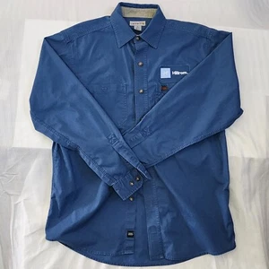 Carhartt M-LS-RG Hillrom Uniform Mens Long Sleeve Shirt Blue 384-19 - Picture 1 of 10