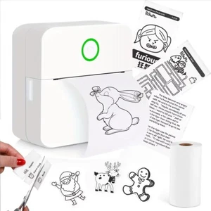 Mini Portabl Printer Inkless Sticker Maker, Free Cut Small Pocket Printer - Picture 1 of 8