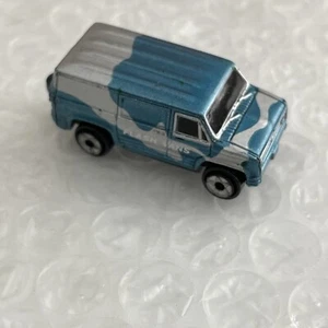 Vintage 1989  Gallon Micro Machines flash vans 1970s Ford Custom Van Blue Silver - Picture 1 of 7