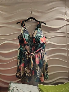 NWT Lane Bryant Swim Suit 1 Piece Floral Size 18 Made In China - Picture 1 of 5