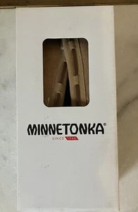 NIB MINNETONKA Kid's BRITTA TRAPPER MOCCASINS Cinnamon Size 3 M - Picture 1 of 9