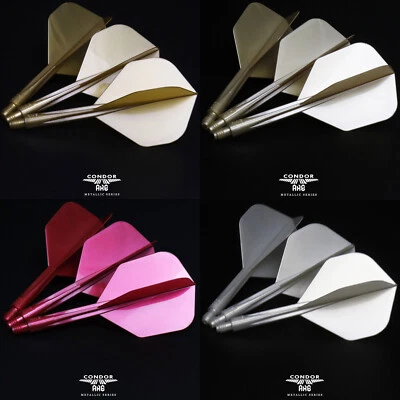 Condor Dart Flights Shafts AXE Metallic 2 in1 Schaft-Flights-System Flight Set🎁 - Bild 1 von 4