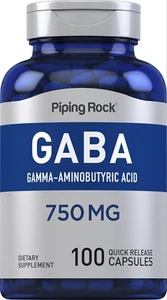 GABA Gamma-Aminobutyric Acid, 750mg 100 Capsulas, estres depresion vence 07/2026 - Imagen 1 de 6