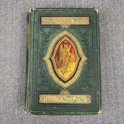 Antique Sir Walter Scott's Poetical Works Gall & Inglis Landscape Edition Rare - Image 1 of 4