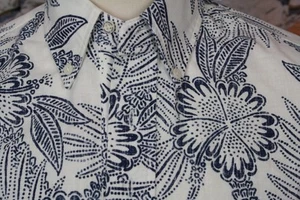 REYN Spooner Nueva Camisa Sin Cordones para Hombres Botones Floral Sobre Blanco Mezcla de Algodón S - Imagen 1 de 11