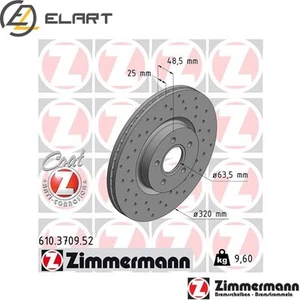 2x BRAKE DISC 610.3709.52 FOR VOLVO S40/II V50 C70/Convertible C30 V40/Cross - Picture 1 of 6