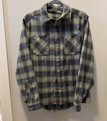 SITKA Gear Riser Work Shirt Blue Gray Plaid Flannel  Long Sleeve Mens Medium - Image 1 of 4