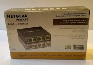 NIB NETGEAR Business GS105 5-Port Gigabit Ethernet Unmanaged Switch - Picture 1 of 3