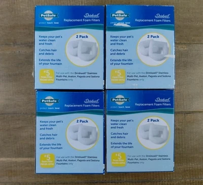Lote de 4 prefiltros de repuesto de espuma PetSafe Drinkwell PAC00-13711 DAÑOS EN CAJA Foto 1 de 4