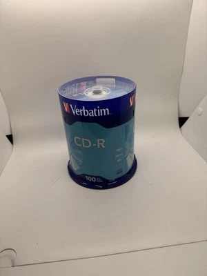 Blank CDs New Verbatim 700MB CD-R Discs  Pack of 100 Unopened NOS - Image 1 of 3