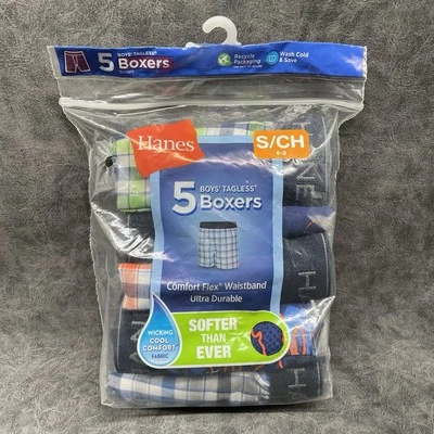 Paquete de 5 boxer tejido Hanes Comfort Flex surtido para niños Foto 1 de 4