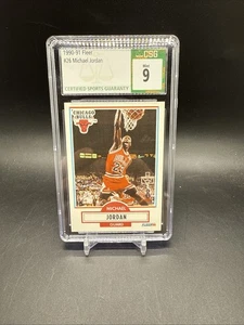 MICHAEL JORDAN 1990-91 Fleer Basketball #26 Chicago Bulls CSG 9 Mint - Picture 1 of 2