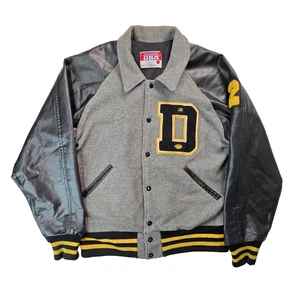 Awards USA Vintage Wool Leather D Jr Football Varsity Letterman Jacket Men Large - Picture 1 of 7