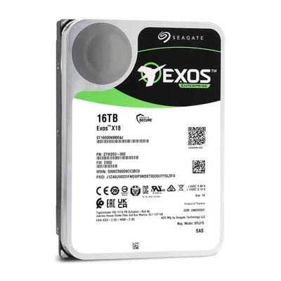 Seagate (ST16000NM004J) 16TB EXOS Enterprise LFF 3.5in SAS-3 12G 7.2K 256MB HDD - Immagine 1 di 3