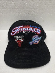 VINTAGE CHICAGO BULLS UTAH JAZZ LOGO 7 1996 NBA FINALS HAT FLU GAME - Bild 1 von 9