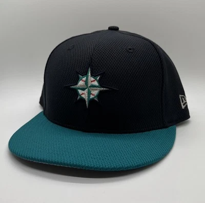 Seattle Mariners New Era 59fifty 7 3/8 Batting Practice 2016 EUC - Image 1 of 3