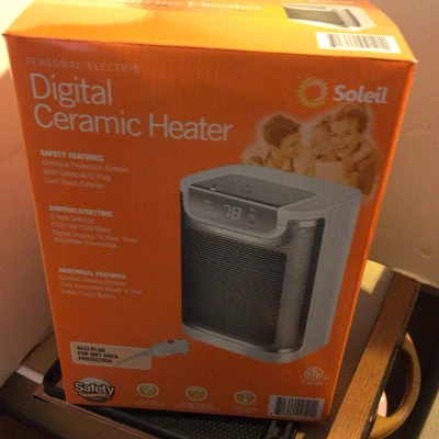 Calentador de espacio eléctrico digital de cerámica Soleil 1500W Foto 1 de 3