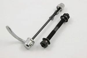 QUICK RELEASE FRONT WHEEL CONVERSION KIT AXLE AND SKEWER MTB ROAD SPORTS BIKE - Picture 1 of 1