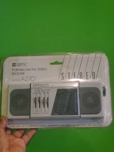 Vintage NIP GPX AM/FM Stereo Receiver Mini Boombox Portable Radio ModelA270Blue - Picture 1 of 4