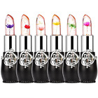 Pack of 6 Crystal Flower Jelly Lipstick  Long Lasting Nutritious Lip Bal