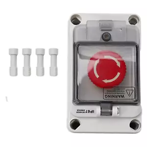 Emergency stop switch Waterproof Push Button Security Control Switch With Cover - Picture 1 of 18