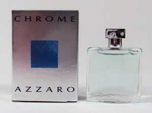 AZZARO CHROME Eau de Toilette Mini Splash 0.23 oz / 7 ml NEW with BOX - Picture 1 of 4