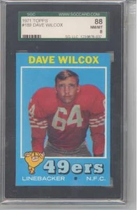 1971 Topps Football Dave Wilcox (HOF) (#189) SGC88 (8) SGC - Picture 1 of 1