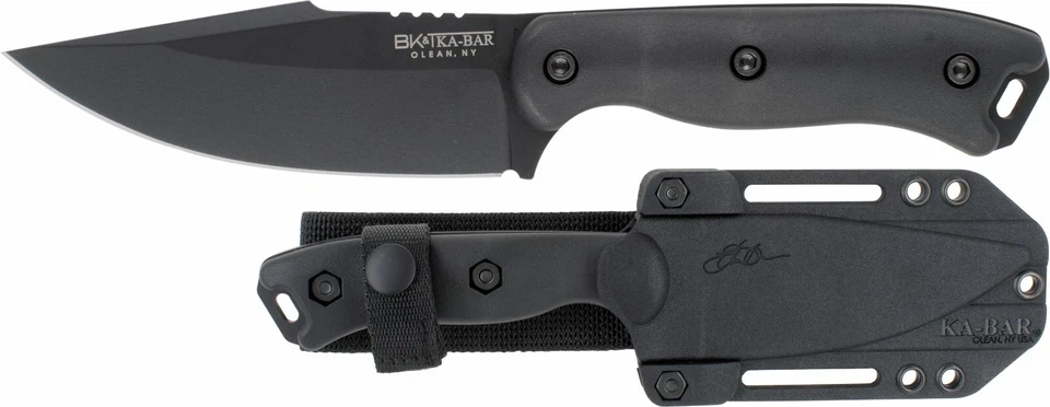 KA-BAR Becker 9.3" Drop Point Fixed Blade Knife Black - BK18BK