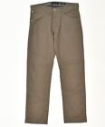 MASSIMO DUTTI Womens Straight Casual Trousers W30 L30 Brown Classic LC04