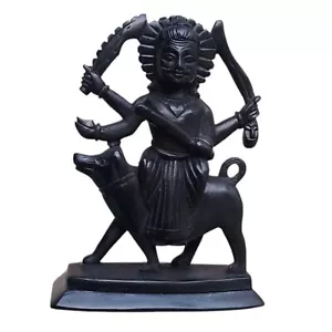 Bhairava Hindu Deity Decorative Statue, Religious Sculpture for Temple Handma... - Picture 1 of 7