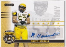 Ricky Heimuli 2010 Leaf/Razor US Army All-American Bowl Autograph BA-RH1