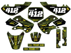 Kit de gráficos Senge verde 2000-2009 DRZ 110 APACHE compatible con Suzuki - Imagen 1 de 10