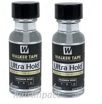 WALKER ULTRA HOLD  0.5 OZ ( 2-BOTTLES ) WIG GLUE ADHESIVE ~ LACE WIGS &TOUPEE. - Image 1 of 2