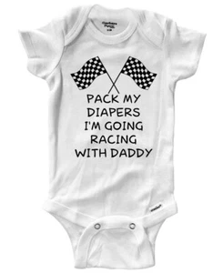 Confezione I Miei Pannolini Sto Andando Correndo Con Papà Body Neonato Pezzo Unico Vestiti Divertenti - Foto 1 di 5