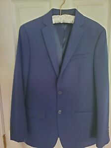 NEW Van Heusen Flex Men's Slim-Fit Suit Jacket 38R Bright Navy Blue / 2 Button