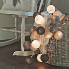 Cotton Ball Globe String Fairy Led Lights Kid Bedroom Home Decor Battery/usb