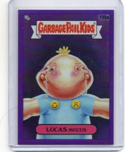 2022 GPK Garbage Pail Kids Chrome 195a Lucas Mucas 85/250 Purple Refractor F S&H - Picture 1 of 2
