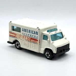American Ambulance Service Hot Wheels 1989 Workhorses 1792 Opening Back Doors - Picture 1 of 7