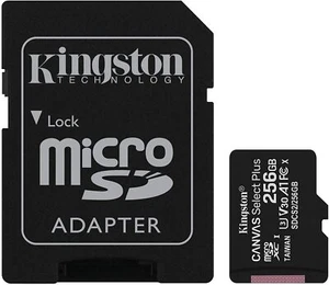  256GB microSDXC Canvas Select Plus Memory Card with Adapter by Kingston - Picture 1 of 4