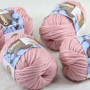 SALE 4SkeinsX50g Women's Knit Scarves and Shawls Cotton Chunky Yarn Crochet 07 - Picture 1 of 4