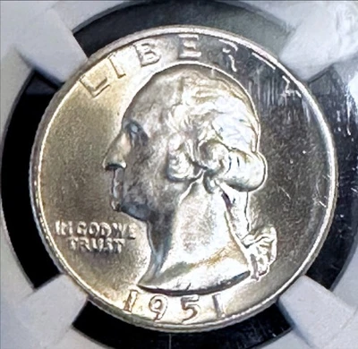 🔥 1951-S Washington Quarter NGC MS-67 GEM BLAST WHITE SILVER LUSTER 💎 - Image 1 of 4