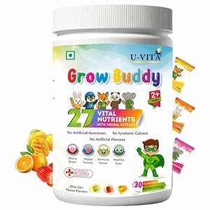 U-VITA Grow Buddy Multivitamin für Kinder 2+ Jahre ohne Zuckerzusatz (30 Gummis) - Bild 1 von 9
