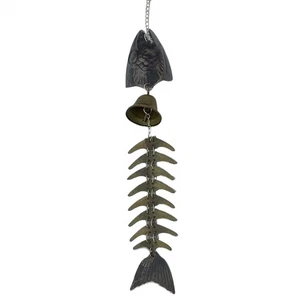 Fish Wind Chime, Fish Skeleton Wind Chime, Durable Metal Fish Windchimes - Picture 1 of 12
