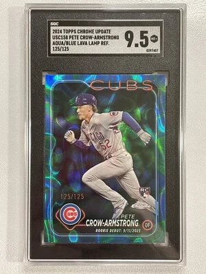 2024 Topps Chrome Update Pete Crow-Armstrong Rookie Blue Lava Lamp /175 SGC 9.5 - Image 1 of 2