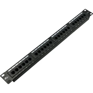 24 Port Patch Panel Black Color UTP Unshield CAT 5E 19Inches - Picture 1 of 4