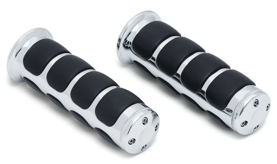 Kuryakyn 7/8" Universal ISO Chrome Handlebar Grips (6241) Foto 1 de 1