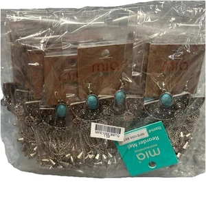 Fashion Earrings Lot Of 12 Reseller Jewelry New Tags Silvertone Boho Dangle - Picture 1 of 8