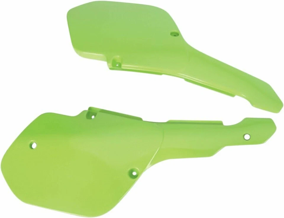 Paneles laterales verdes OVNI placas numeradas para Kawasaki KX 125 250 500 1987 KA02704026 Foto 1 de 1